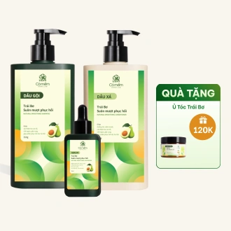 Trọn Bộ Chăm Sóc Tóc Suôn Mượt Phục Hồi Gội Xả Serum Trái Bơ