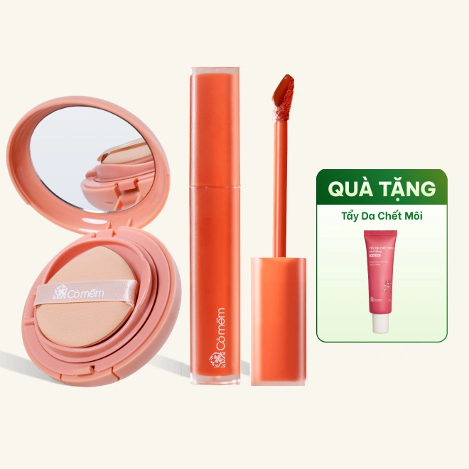 Trọn Bộ Combo Makeup Trang Điểm Son Kem, Phấn Nước Thuỷ Tinh
