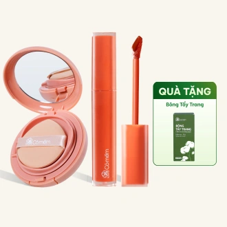 Trọn Bộ Combo Makeup Trang Điểm Son Kem, Phấn Nước Thuỷ Tinh