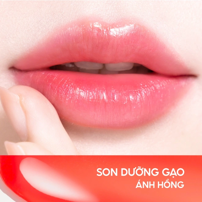 Son Dưỡng Gạo - 3 Lựa Chọn Hồng/ Cam/ Không Màu