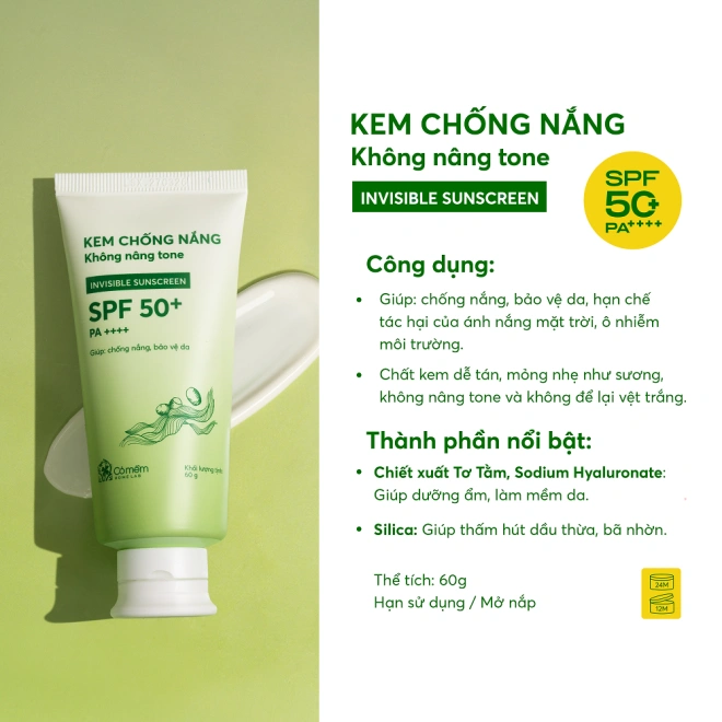 Kem Chống Nắng Không Nâng Tone