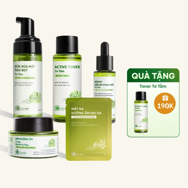 Bộ Chăm Sóc Da Tơ Tằm Chuyên Sâu - Dưỡng Ẩm, Phục Hồi, Ngừa Lão Hóa