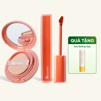 Trọn Bộ Combo Makeup Trang Điểm Son Kem, Phấn Nước Thuỷ Tinh