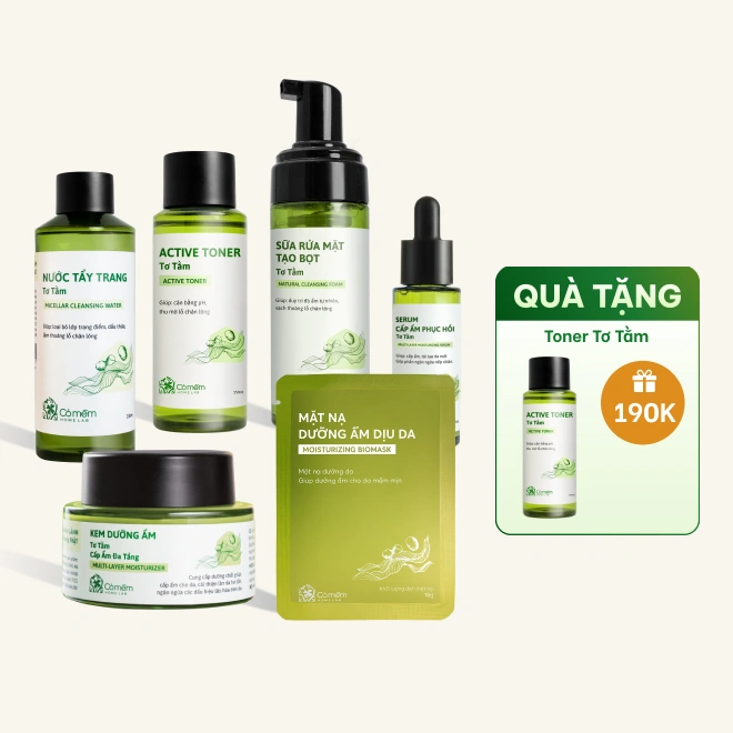 Bộ Chăm Sóc Da Tơ Tằm Chuyên Sâu - Dưỡng Ẩm, Phục Hồi, Ngừa Lão Hóa