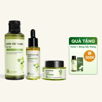 Combo Chăm Sóc Da Rau Má Tẩy Trang, Serum, Kem Dưỡng