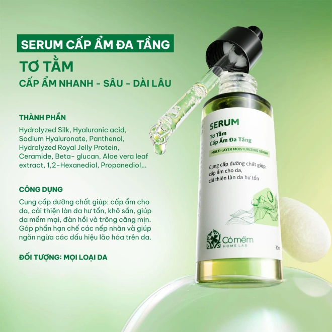 Serum Tơ Tằm Cấp Ẩm Đa Tầng