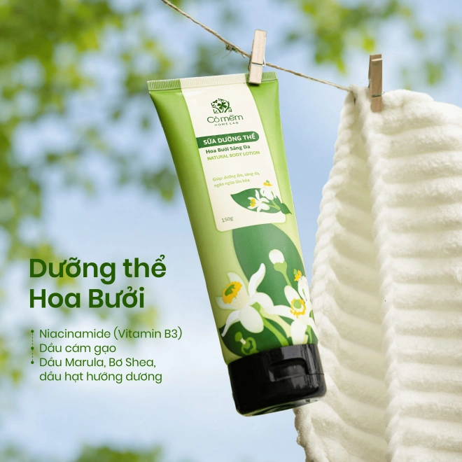 Sữa dưỡng thể Hoa Bưởi sáng da