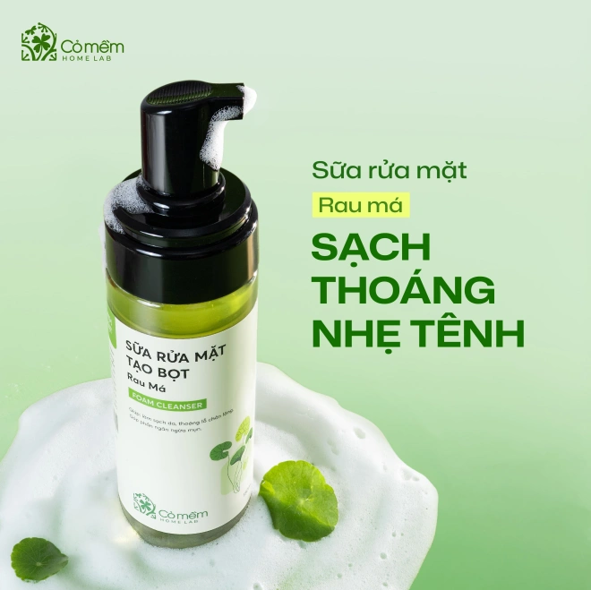 Combo 2 Sản Phẩm Bộ Chăm Sóc Da Rau Má Dưỡng Ẩm Kiềm Dầu