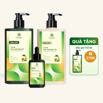Trọn Bộ Chăm Sóc Tóc Suôn Mượt Phục Hồi Gội Xả Serum Trái Bơ