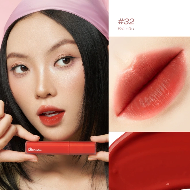 Son Kem Nhung Lì Mượt Không Silicone Bản Nâng Cấp