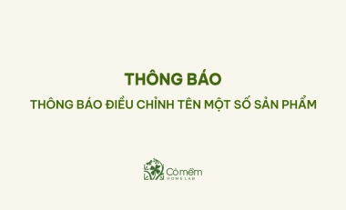 THÔNG BÁO ĐIỀU CHỈNH TÊN MỘT SỐ SẢN PHẨM