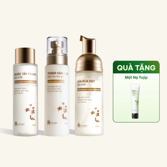 Bộ Chăm Sóc Da Sâm 1700 3 Bước