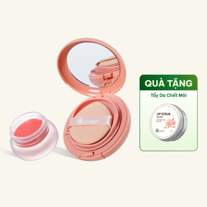 Bộ Đôi Trang Điểm Tự Nhiên Cushion Phấn Nước & Kem Trang Điểm Thủy Tinh