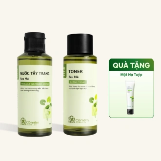 Combo 2 Sản Phẩm Bộ Chăm Sóc Da Rau Má Dưỡng Ẩm Kiềm Dầu