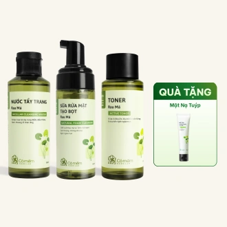 Combo 3 bước làm sạch chiết xuất Rau Má cho da dầu