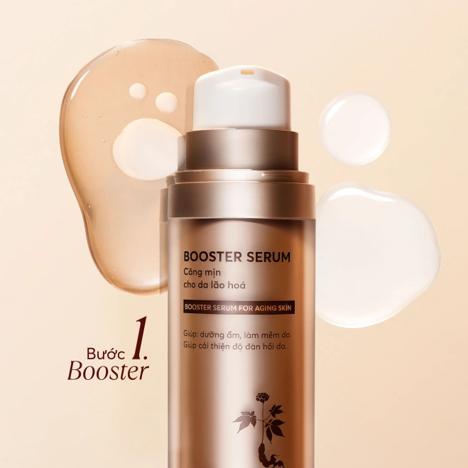 Combo 3 Bước Tinh Chất Booster Serum Và Kem Dưỡng Sâm 1700