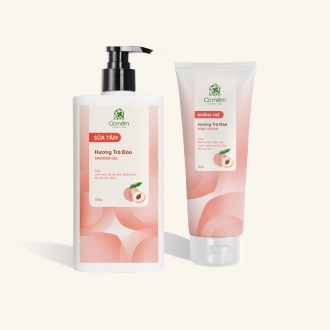 Combo Bộ Sữa Tắm Sữa Dưỡng Thể Trà Đào Dưỡng Da