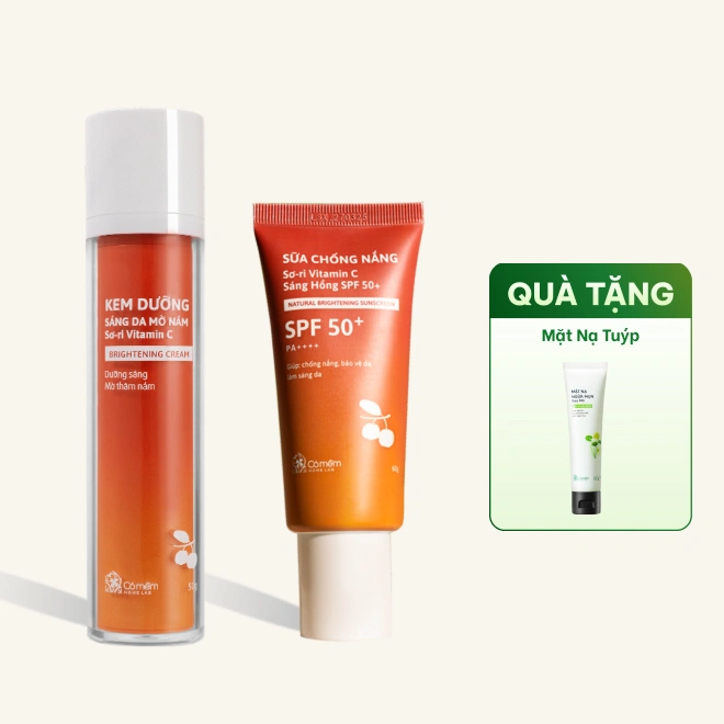 Combo Kem Chống Nắng Và Kem Dưỡng Sơ-ri Vitamin C