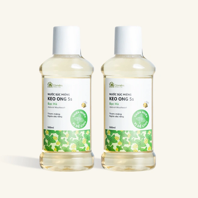 Combo Nước Súc Miệng Keo Ong Bạc Hà Và Cam Ngọt