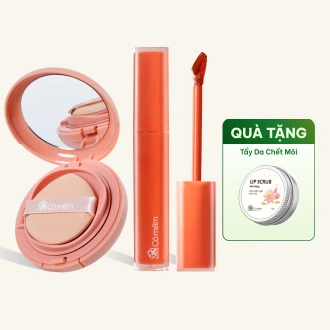 Trọn Bộ Combo Makeup Trang Điểm Son Kem, Phấn Nước Thuỷ Tinh