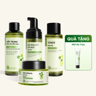 Bộ Chăm Sóc Da Dầu Mụn Rau Má Chuyên Sâu