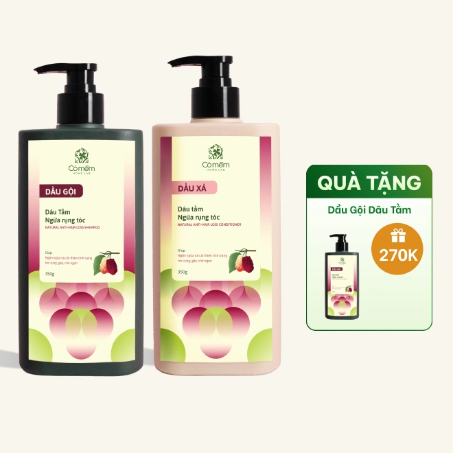 Combo Gội Xả Dâu Tằm Ngừa Rụng Tóc