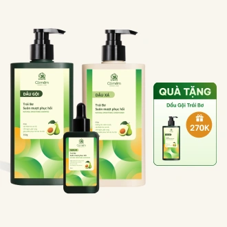 Trọn Bộ Chăm Sóc Tóc Suôn Mượt Phục Hồi Gội Xả Serum Trái Bơ