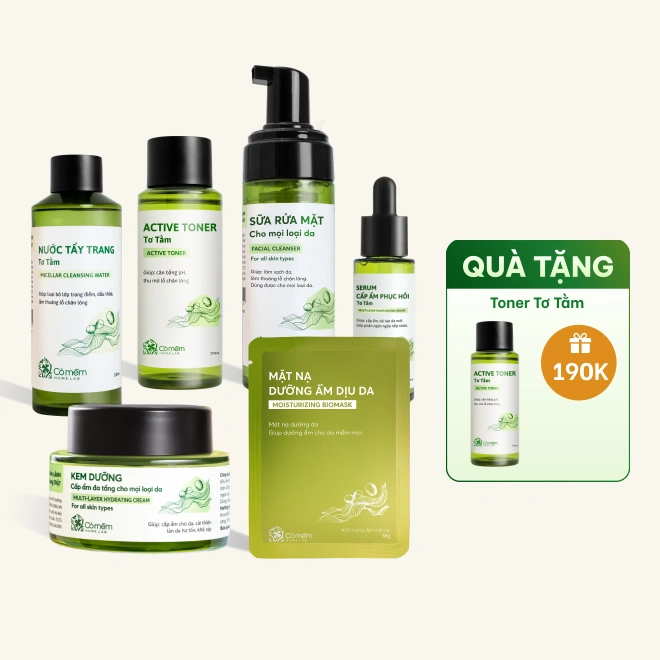 Bộ Chăm Sóc Da Tơ Tằm Chuyên Sâu - Dưỡng Ẩm, Phục Hồi, Ngừa Lão Hóa