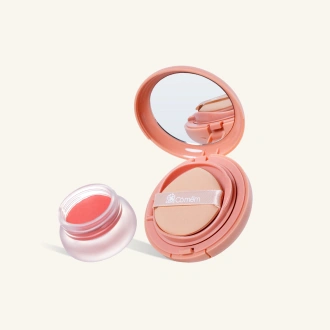 Bộ Đôi Trang Điểm Tự Nhiên Cushion Phấn Nước & Kem Trang Điểm Thủy Tinh