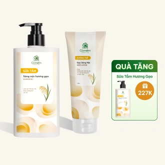 Combo Bộ Sữa Tắm Sữa Dưỡng Thể Hương Gạo Dưỡng Da