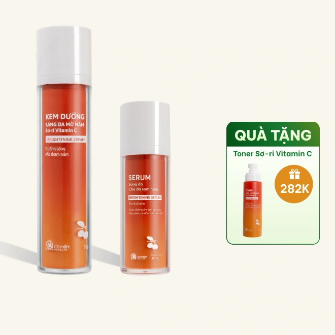 Combo sáng da mờ nám chiết xuất Sơ-ri Vitamin C