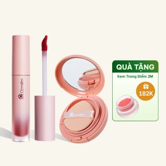 Combo Son Kem Bông & Phấn Nước Thủy Tinh Cushion