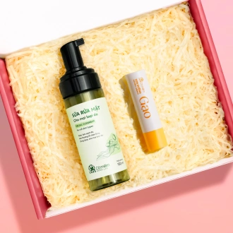 [SET QUÀ TẶNG] Set Quà Sữa Rửa Mặt Cho Mọi Loại Da Và Son Dưỡng