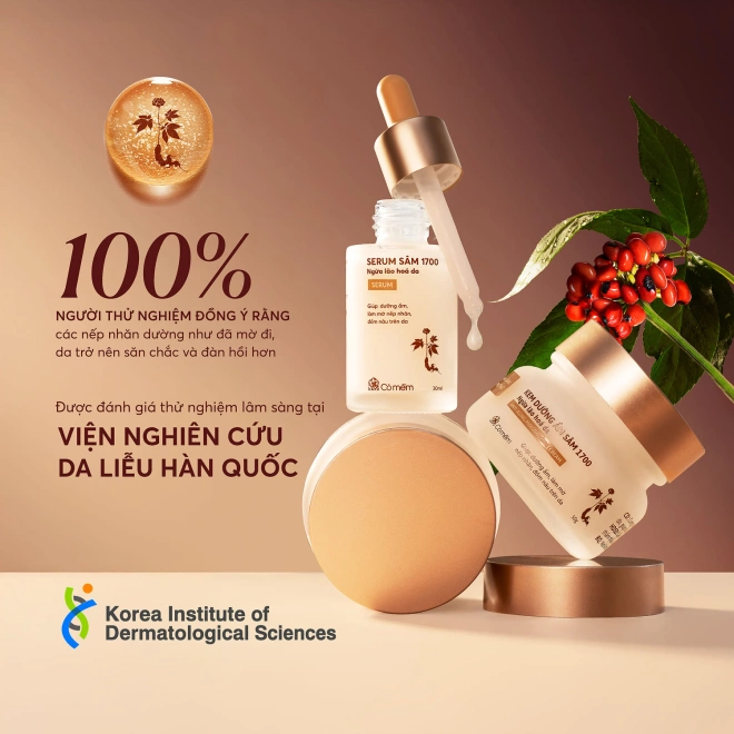 [SET QUÀ TẶNG] Kem Dưỡng, Serum Sâm 1700 Chăm Sóc Chuyên Sâu