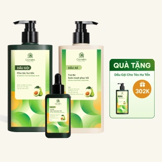 Trọn Bộ Chăm Sóc Tóc Suôn Mượt Phục Hồi Gội Xả Serum Trái Bơ