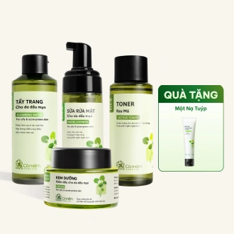 Bộ Chăm Sóc Da Dầu Mụn Rau Má Chuyên Sâu