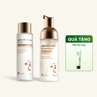 Bộ Đôi Làm Sạch Nước Tẩy Trang Và Sữa Rửa Mặt Sâm 1700