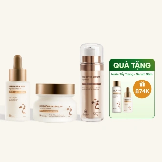 Combo 3 Bước Tinh Chất Booster Serum Và Kem Dưỡng Sâm 1700