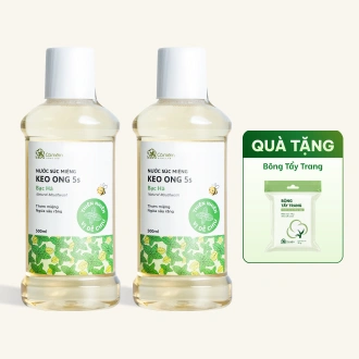 Combo Nước Súc Miệng Keo Ong Bạc Hà Và Cam Ngọt