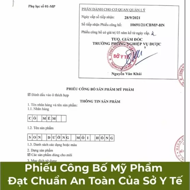 Son dưỡng Môi Hồng
