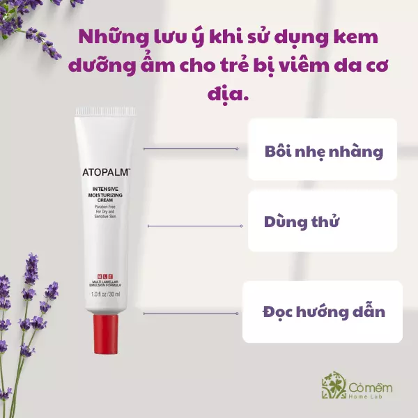 Những lưu ý khi sử dụng kem dưỡng ẩm cho trẻ