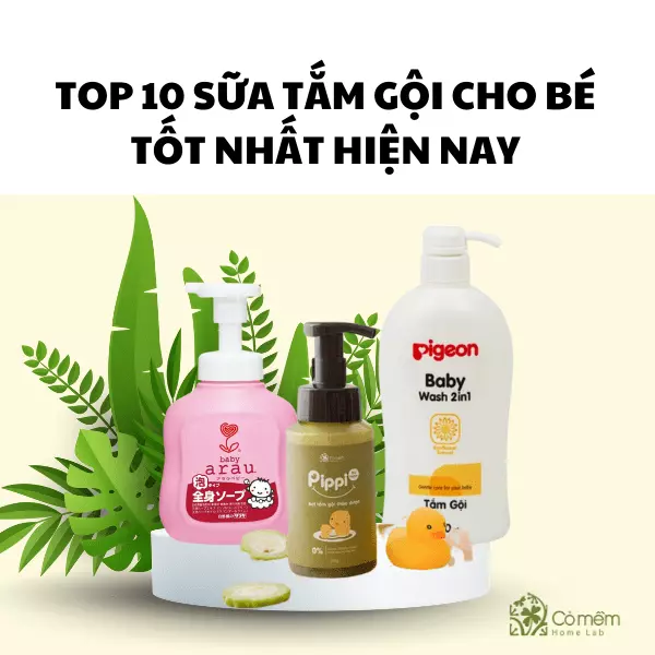 sữa tắm gội trị rôm sảy cho bé