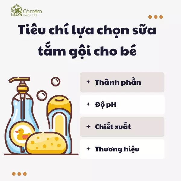 sữa tắm gội em bé