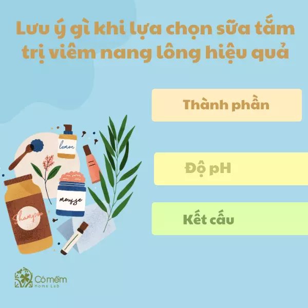 sữa tắm trị viêm nang lông