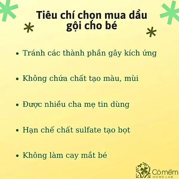 dầu gội trị gàu cho bé