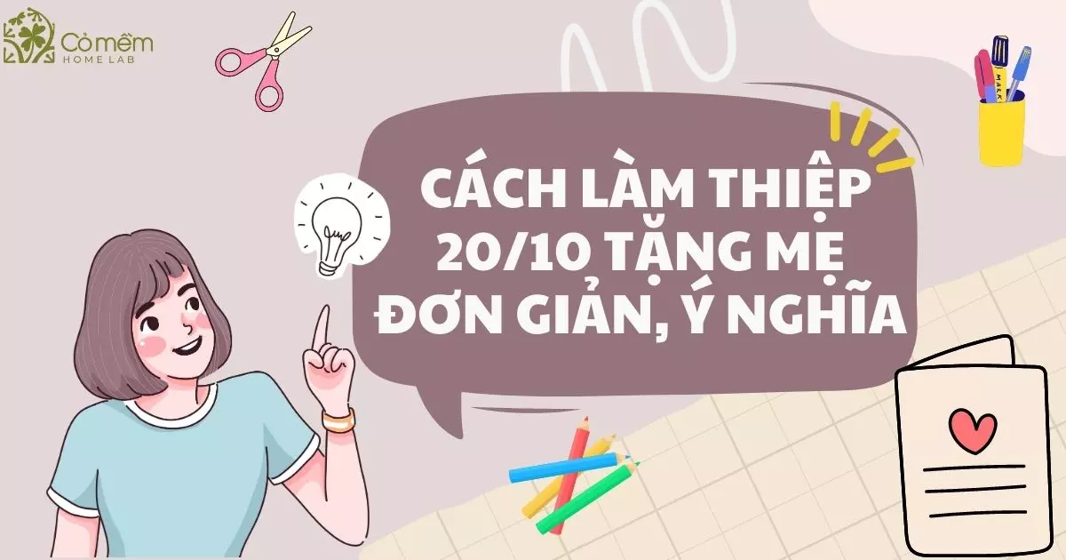 cách làm thiệp 20/10 tặng mẹ