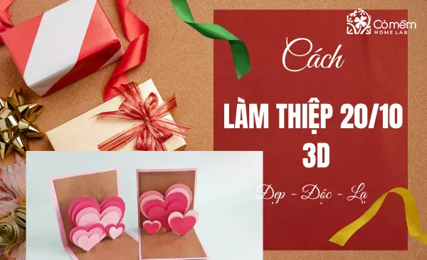 làm thiệp 20/10 3d