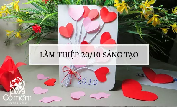 làm thiệp 20/10 sáng tạo