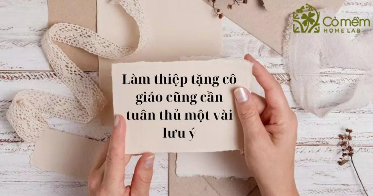 làm thiệp 20/10 tặng cô