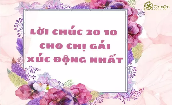 lời chúc 20 10 cho chị gái